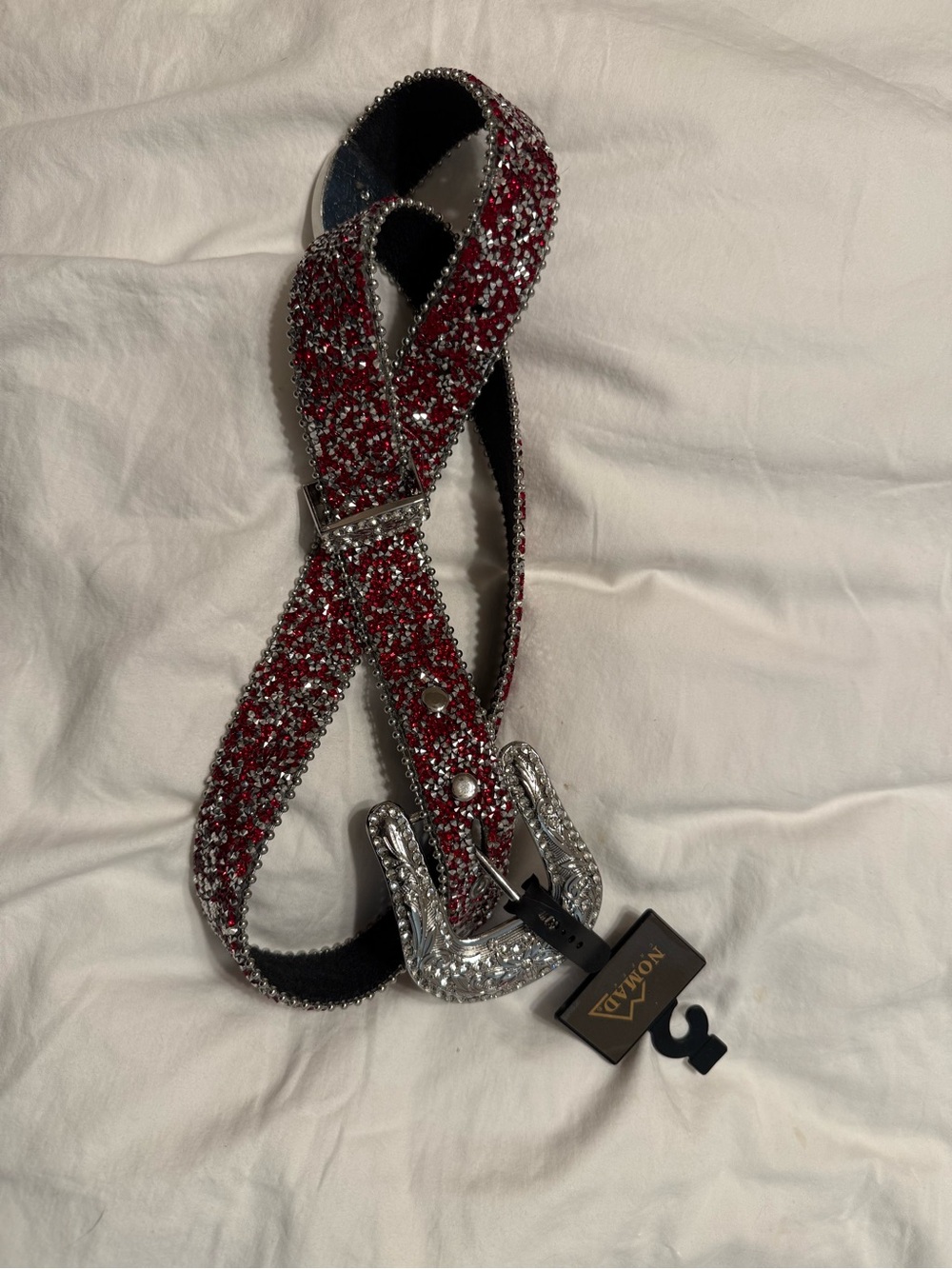 Embellished Red Crystal Women’s Belt